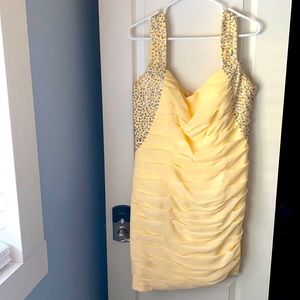 Yellow cocktail dress